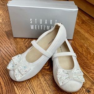 Stuart Weitzman ballet flat dress shoes with strap US12 girls